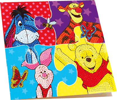 Disney diamond painting kaart Winnie the pooh
