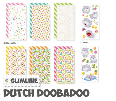 Dutch DooBaDoo Crafty kit Slimline Happy Hippo