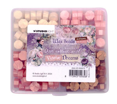 JMA Victorian Dreams wax beads 4 colour pink