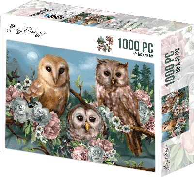 Legpuzzel Romantische uilen (Amy Design) 1000 stukjes