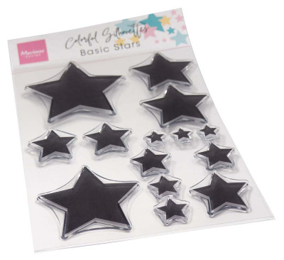 MD Clear Stamp Colorful Silhouette Basic Stars