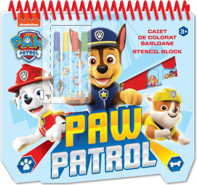 Paw Patrol Colouring Block with stencil