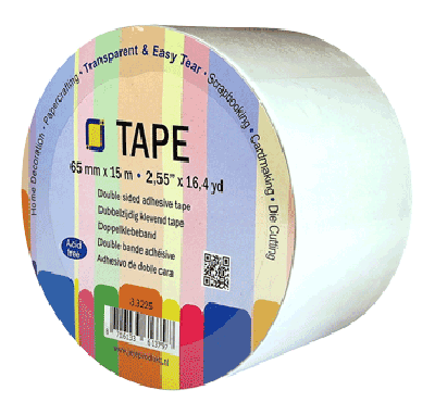 Nederigheid Scheermes terugbetaling Dubbelzijdige tape rol 65mmx15m - Foam, tape en lijm - Basismaterialen &  Gereedschappen - Creatieve hobby | BoekenVoordeel