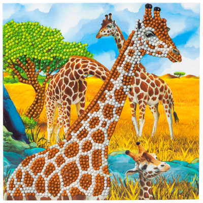 Crystal Card kit A68 giraffe 18x18cm
