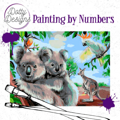 Schilderen op nummer Wild Animals outback Dotty Design