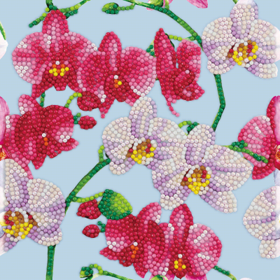 Crystal card kit watercolor bloemen 18x18cm