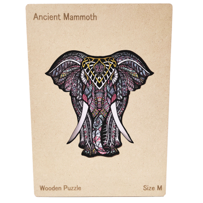 Houten legpuzzel olifant 19,5x19,8cm 165st