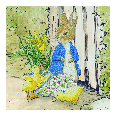 Crystal Card Kit Peter Rabbit and Chicks 18x18cm