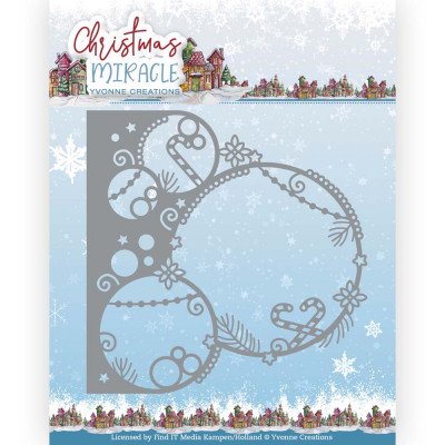 Yvonne Creations Christmas Miracle snijmal Festive Baubles