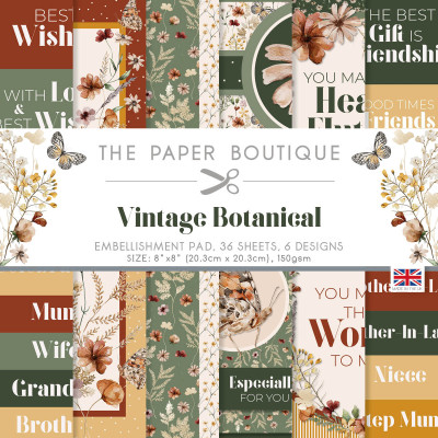 Vintage Botanical Embellishments The Paper Boutique