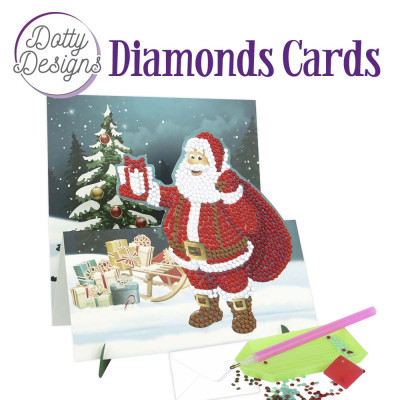 Dotty Design Easel Card 140 Santa with sledge