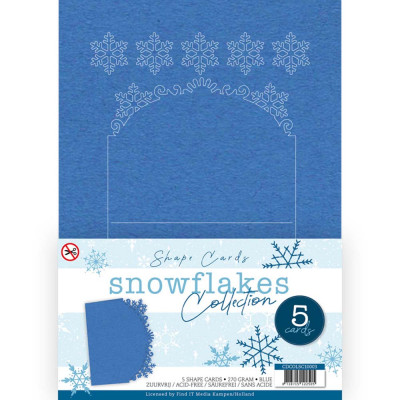 Shape Card Snowflake Collection Blue Card