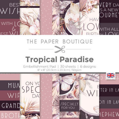 Tropical Paradise 8X8 Embellishments pad