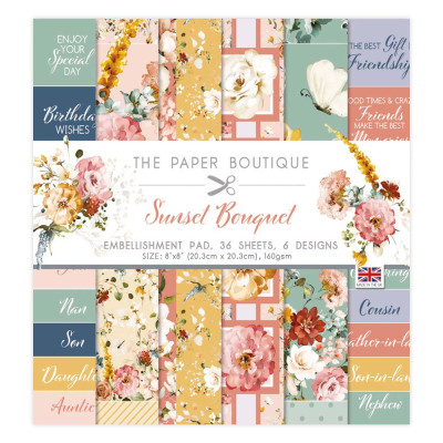 The Paper Boutique Sunset Bouquet Paper kit