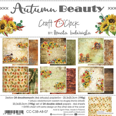Craft O Clock Autumn Beauty Set Papieren 20.3x20.3cm