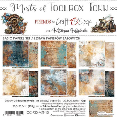 Craft O'Clock Mists of Toolbox town basispapier 20.3x20.3 cm