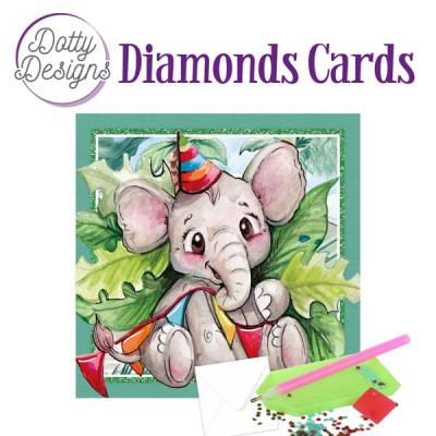 Dotty Designs Diamond Cards elephant party