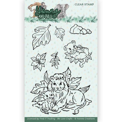 YC Young and Wild Clear stamp Lion