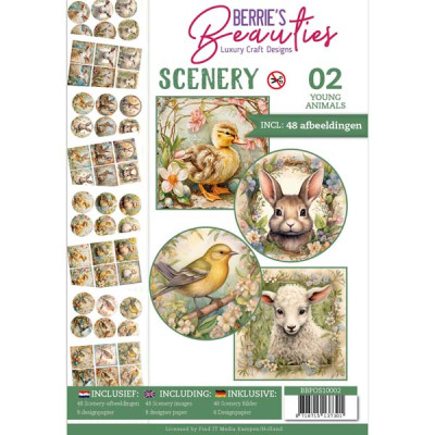 Push-Out Book Scenery 2 Berrie's Beauties Young Animals