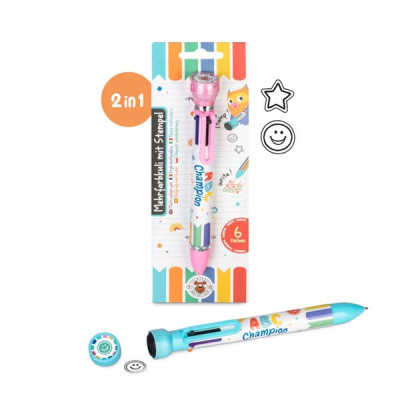 Multi-colour pen - met stempel