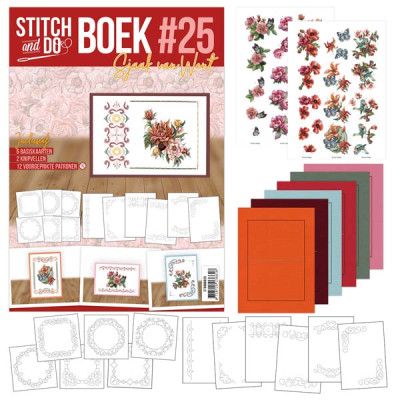 Stitch and do book 25 Reddisch flowers