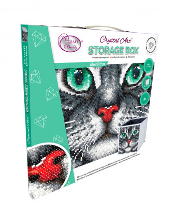 Crystal Art Foldable storage box Cat