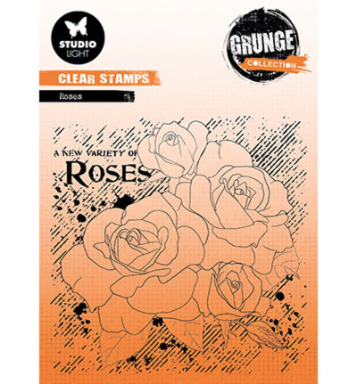 Studio Light Grunge Clear Stamp Roses