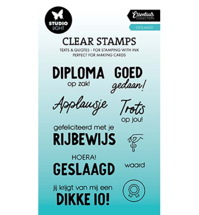 Clear stamp Geslaagd