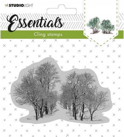 Stempel cling nr13 essentials christmas bomen