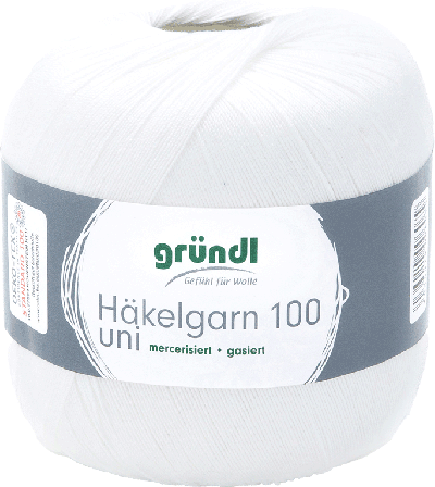 Grundl haakgaren wit 100gr - Grundl Katoengaren - Haken & Breien - Creatieve hobby | BoekenVoordeel