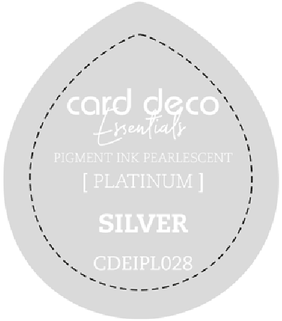 Pigment ink silver fast drying pearlescent card deco ess