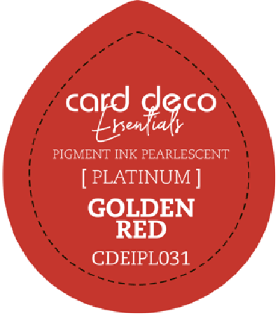 Pigment ink golden red fast drying pearlescent card deco ess