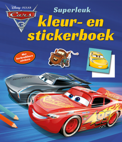 Cars superleuk kleur- en stickerboek