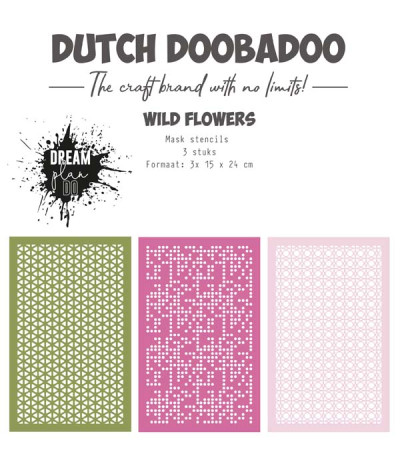 DDBD Stencils wild flowers 3st