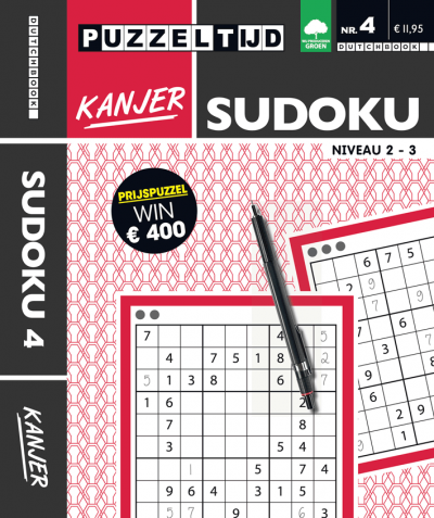 Puzzelboek kanjer sudoku nr 004 2 3 punten
