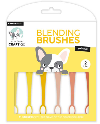 Creative Craftlab blending brushes 2cm soft brushes Yellows