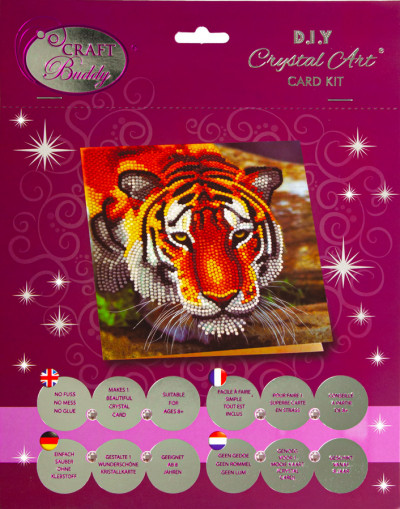 Crystal card kit A40 the tiger 18x18cm