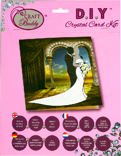 Crystal Card Kit A21 Wedding Couple 18x18 cm