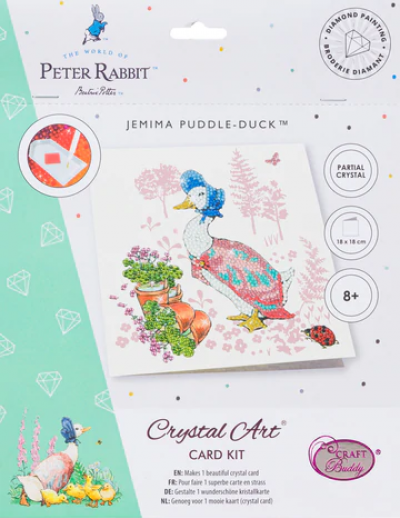 Crystal Card Kit Jemima Puddle duck 18x18cm