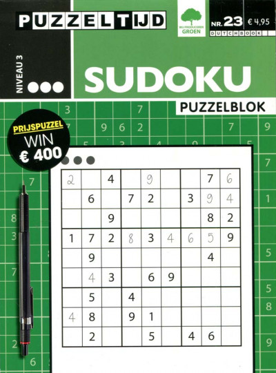 Puzzelblok Sudoku 3 punt nr 023