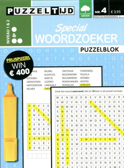 Puzzelblok woordzoeker special 1-2 punt nr4