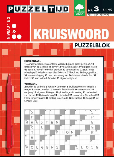 Puzzelblok kruiswoord 1-2 punt nr3
