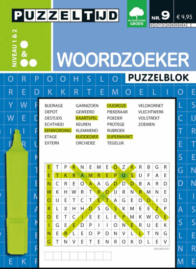 Puzzelblok woordzoeker 1-2 punt nr9