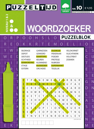 Puzzelblok woordzoeker 1-2 punt nr10