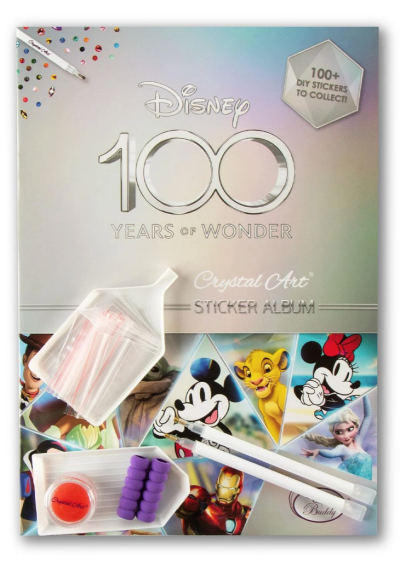 Disney 100 jaar Crystal Art Album inclusief 6 stickers - Wishupon