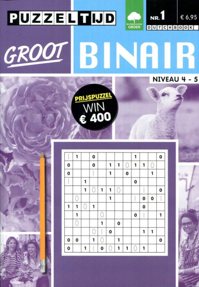 Puzzelboek groot binair 4-5punt nr1