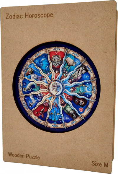 Houten legpuzzel Zodiac 19,5x19,5cm 204st