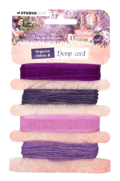 JMA Victorian Dreams ribbon Organza & Hennnep - Purple