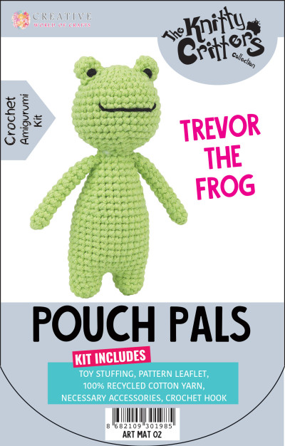 Knitty Critters Pouch Pals Trevor The Frog