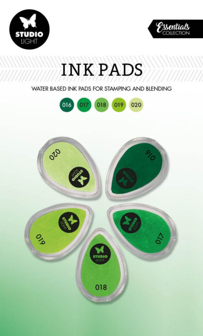 Studio Light Ink pads waterbased Shades of green  Essentials nr. 04